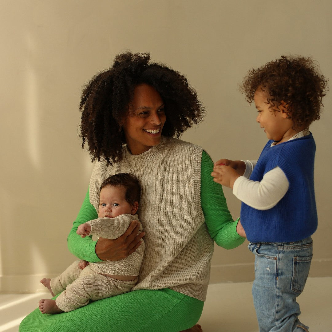Hvid Vest Harvey Cobalt Blue Kids