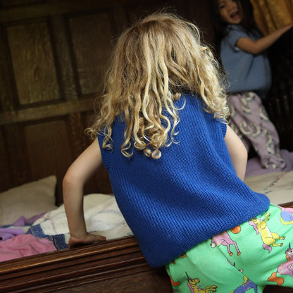 Hvid Vest Harvey Cobalt Blue Kids