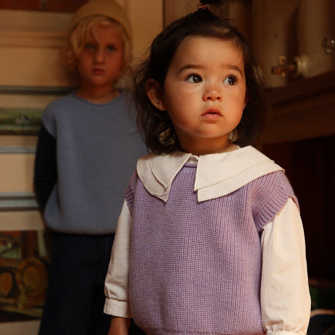 Hvid Vest Harvey Lilac Kids
