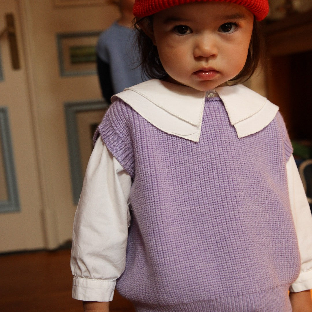 Hvid Vest Harvey Lilac Kids