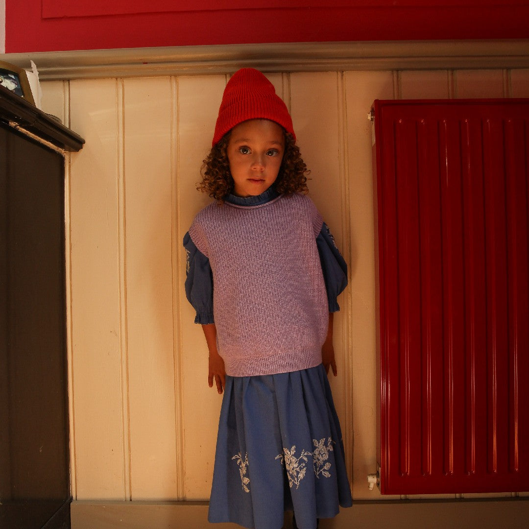 Hvid Vest Harvey Lilac Kids