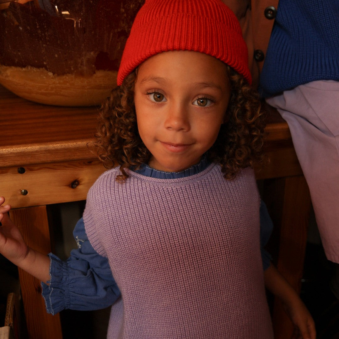 Hvid Vest Harvey Lilac Kids
