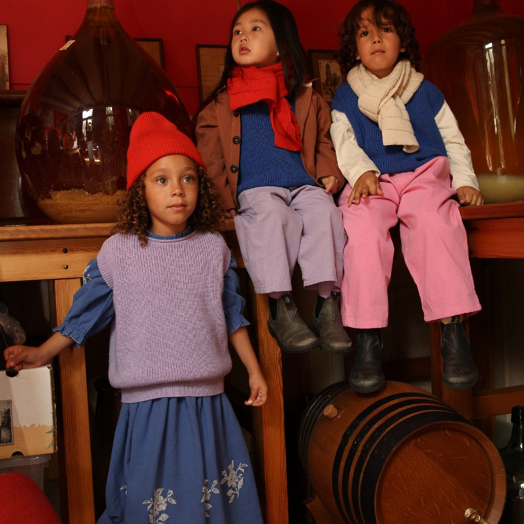 Hvid Vest Harvey Lilac Kids