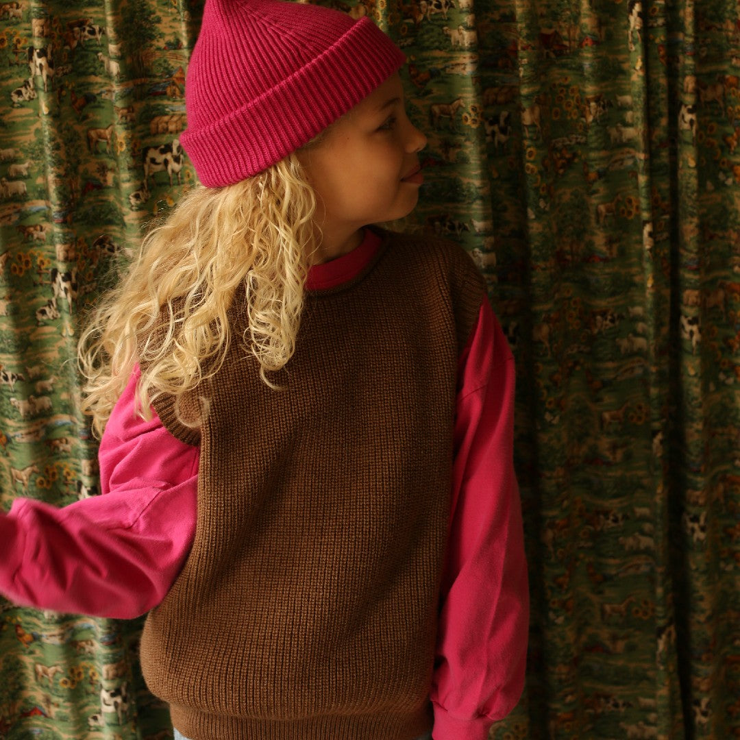 Hvid Vest Harvey Mocha Kids