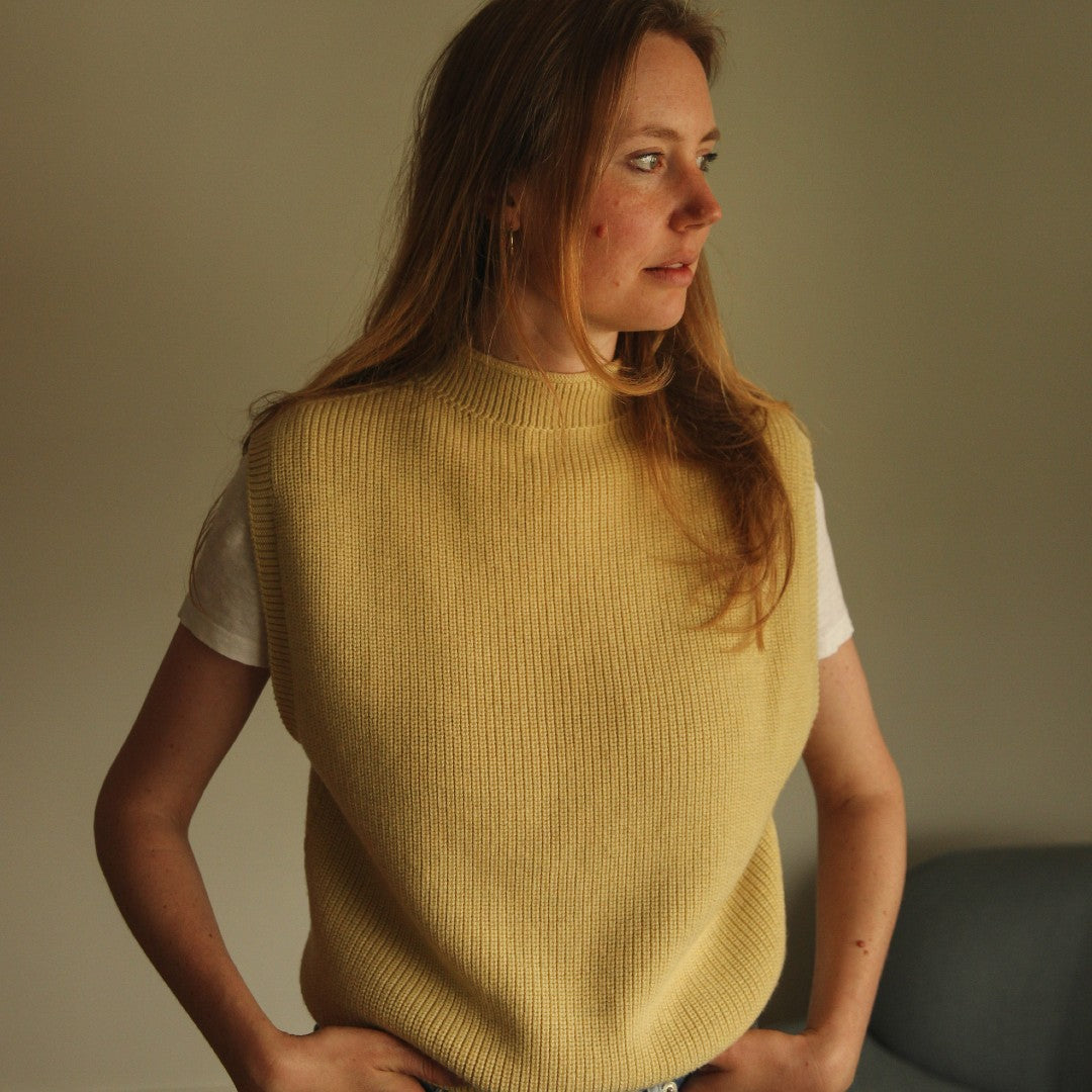 Hvid Vest Helle Light Yellow