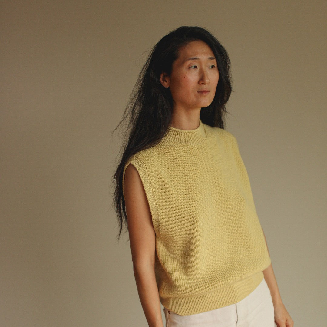 Hvid Vest Helle Light Yellow