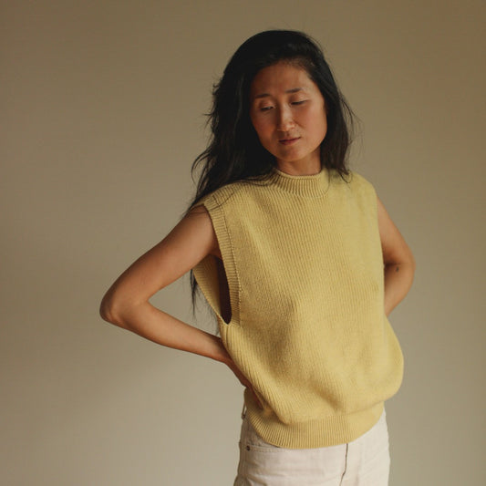 Hvid Vest Helle Light Yellow