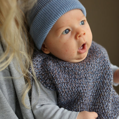 Hvid Vest Klara Happy Melange Blue