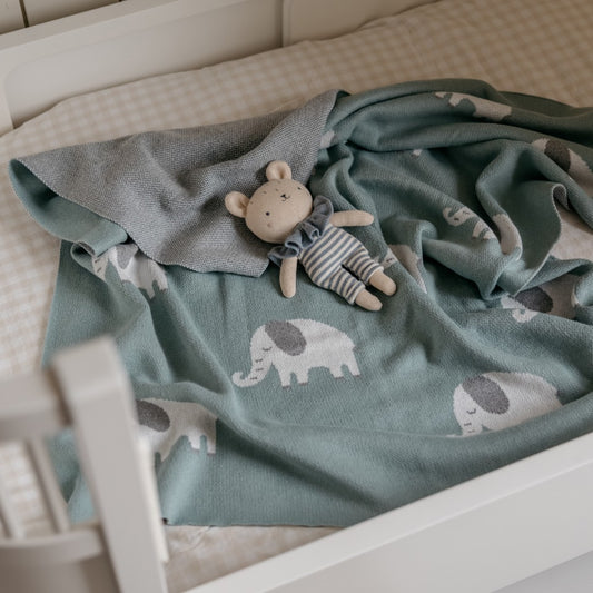 Little Otja Deken Elephant Teal