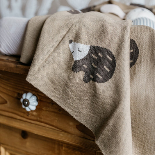 Little Otja Deken Hedgehog Brown Khaki