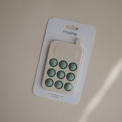 Mushie Telefoon Press Toy Cambridge Blue