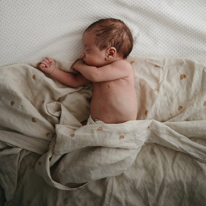 Mushie Swaddle Rainbow