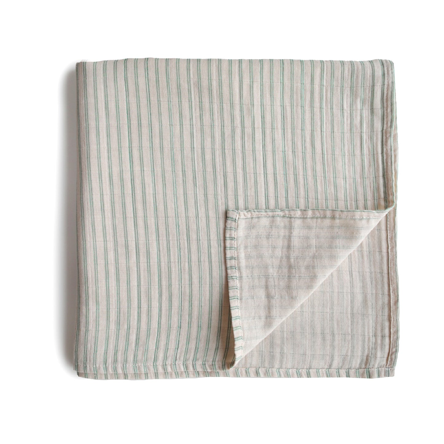 Mushie Swaddle Sage Stripes 120x120cm