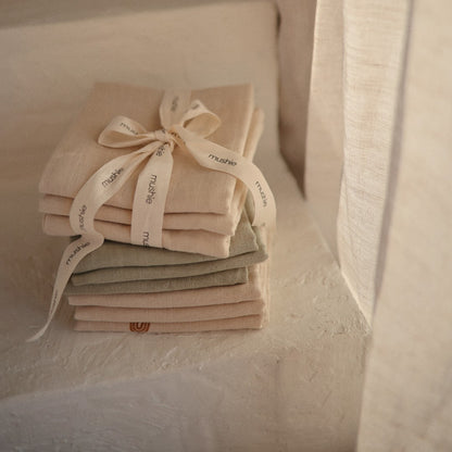 Mushie Hydrofiele Doek Sage 3-pack 60x60cm