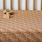Swedish Linens Hoeslaken Seashells Cinnamon Brown 60x120cm