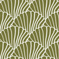 Swedish Linens Hoeslaken Seashells Olive Green 60x120cm